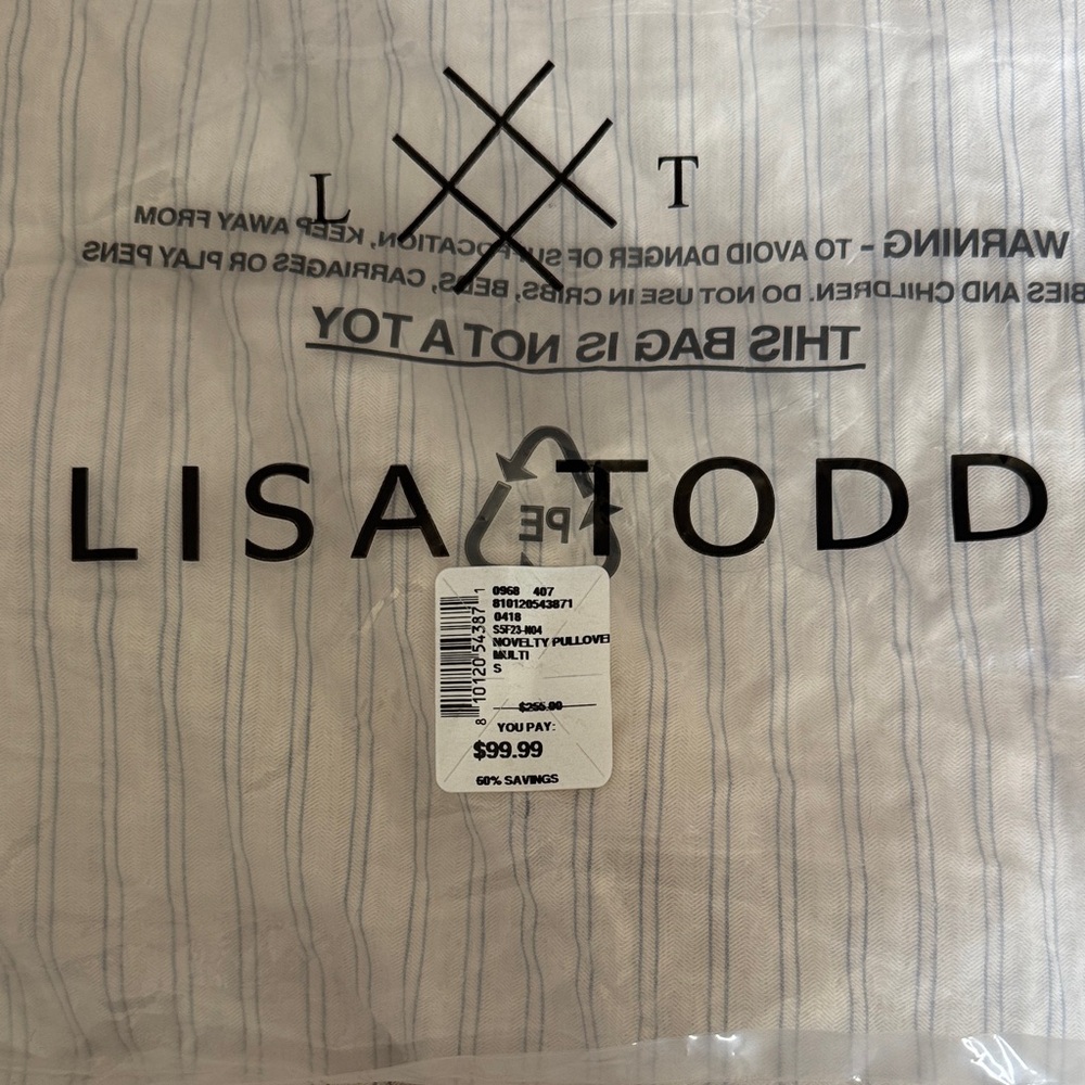 Lisa Todd Multicolor Striped Sweater wool blend (New without tag) - Picture 2 of 6